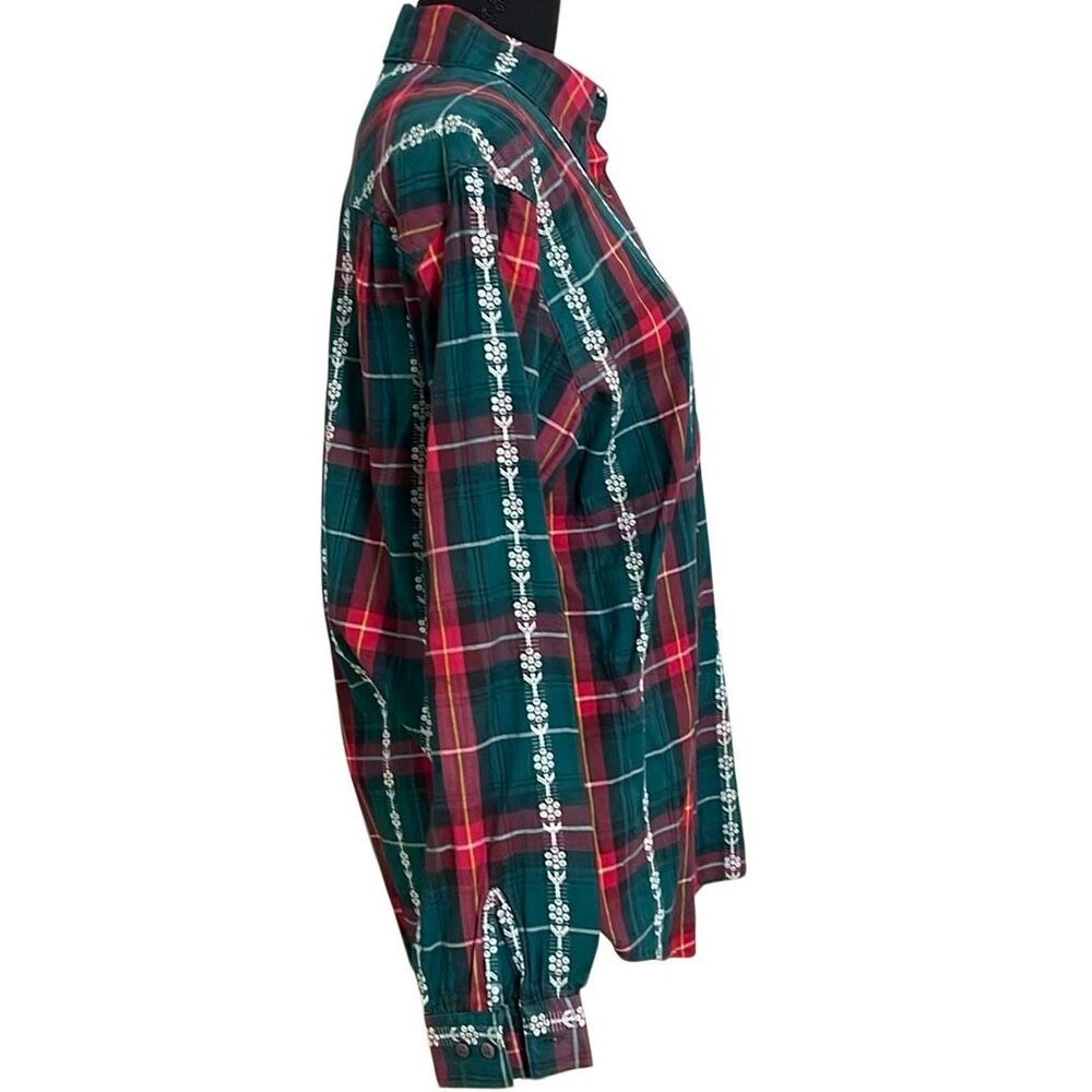 Cabin Creek Vintage Cotton Button Up Plaid Shirt size L - Picture 3 of 12